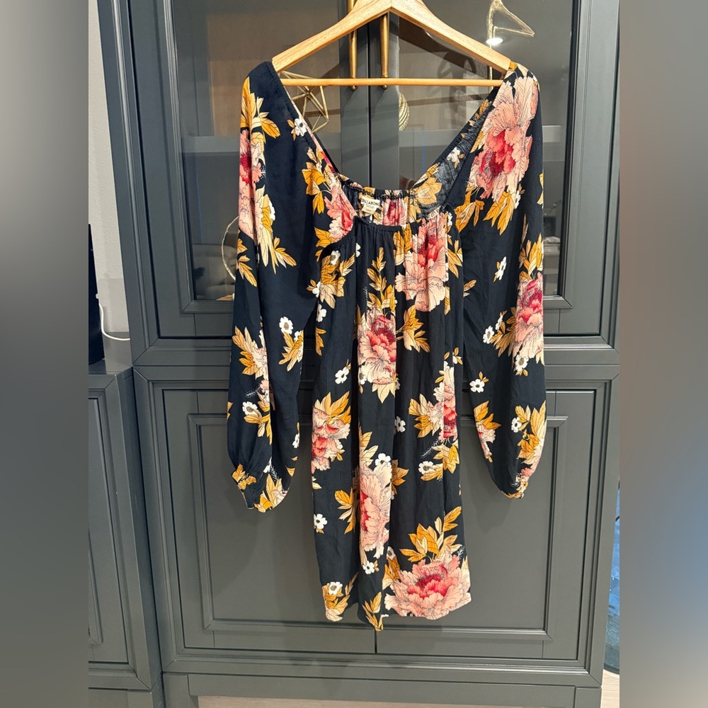 Billabong Floral Black Women's Dress